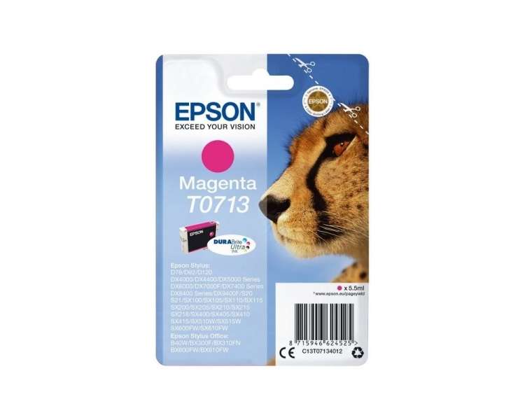 Cartucho de tinta original epson t0713/ magenta