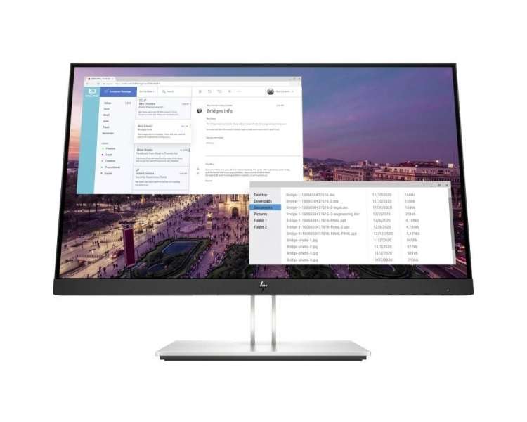 Monitor profesional hp e23 g4 9vf96aa 23'/ full hd/ plata y negro