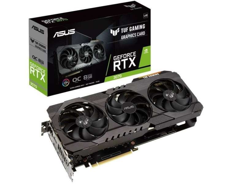 Tarjeta gráfica asus tuf gaming geforce rtx 3070 v2 oc/ 8gb gddr6/ lhr