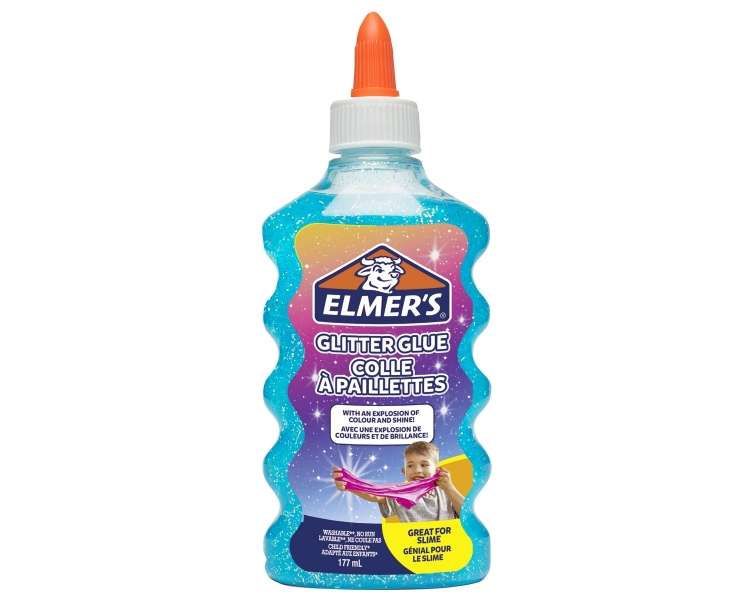 Elmer'S, Pegamento Líquido Con Purpurina, Azul (177 Ml) (2077252)