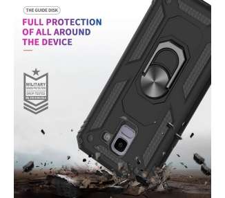 Funda Aluminio Antigolpe Samsung Galaxy A82 con Imán y Soporte de Anilla 360º