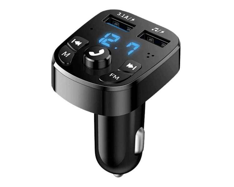 ✓ Transmisor FM Bluetooth MP3 Micro SD Coche con Opcion Carga Rapida ✓