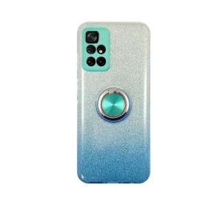 Funda Silicona Brillante Xiaomi Redmi Note 11 Pro con Imán y Soporte de  Anilla 360 5 Colores