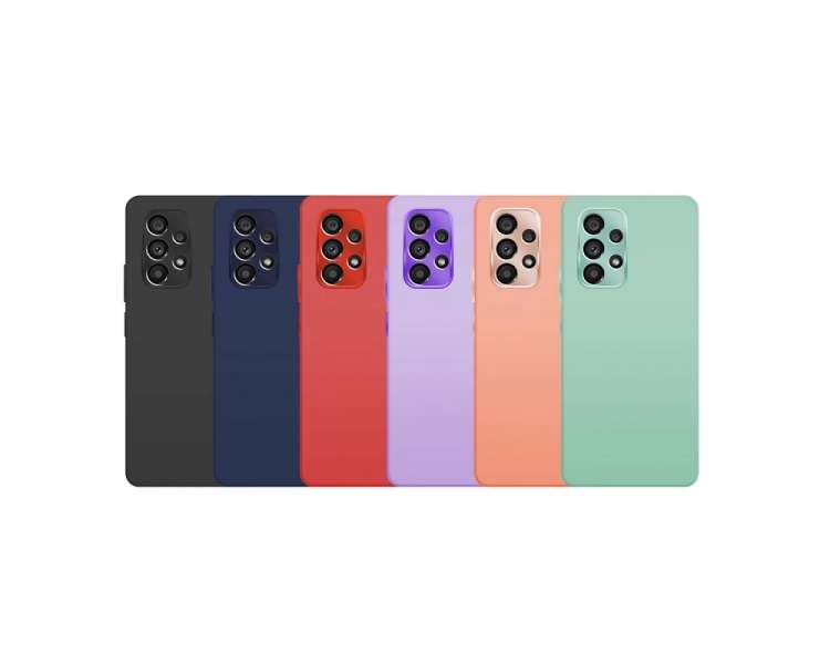 Funda Premium de Silicona para Samsung Galaxy A53 Borde Camara Aluminio 6 Color