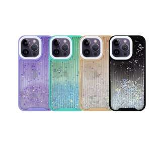 Funda Gel Anti-Golpe de purpurina para iPhone 14 Pro 4 -Colores