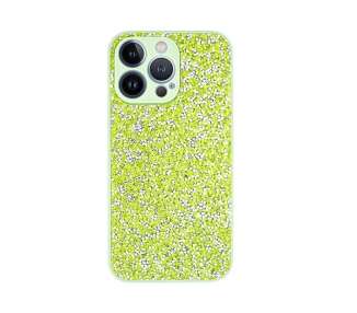 Funda Silicona Glitter Tipo Swaroski iPhone 14 Plus - 7 Colores