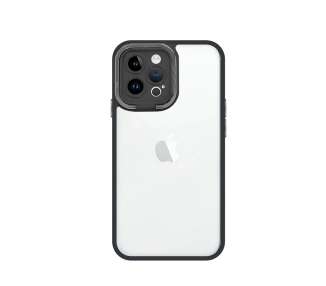Funda Premium Antigolpe Con Soporte Plegable Transparente para iPhone 14 Pro Borde Camara Aluminio 6 Color