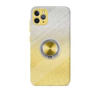 Funda Silicona Brillante iPhone 11 Pro Max con Imán y Soporte de Anilla 360 5 Colores