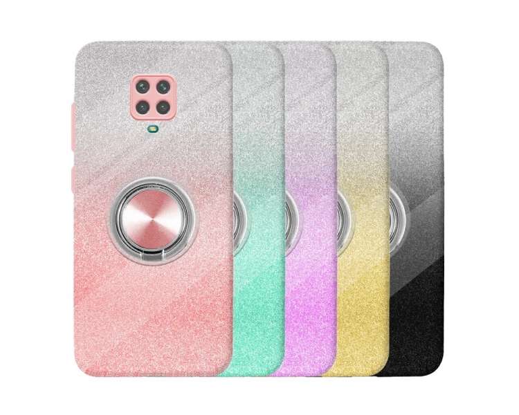 Funda Xiaomi Redmi Note 9s / 9 Pro Transparente con Anilla - 5 Colores