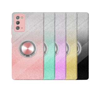 Funda Silicona Brillante Samsung Galaxy Note 20 con Imán y Soporte de Anilla 360º 5 Colores