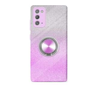 Funda Silicona Brillante Samsung Galaxy Note 20 con Imán y Soporte de Anilla 360º 5 Colores