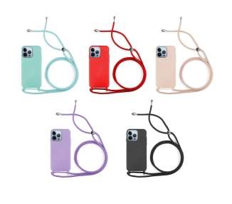 Funda suave con Cordón iPhone 12 Pro Cámara 3D 5-Colores