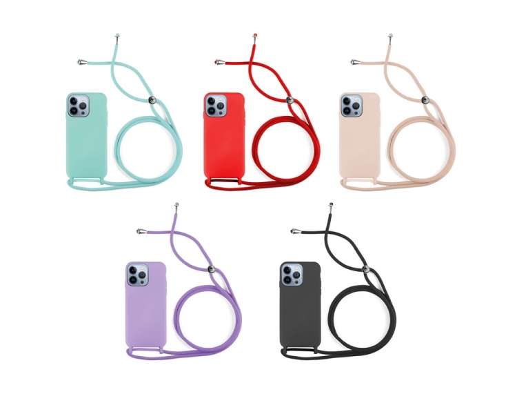 Funda suave con Cordón iPhone 12 Pro Cámara 3D 5-Colores