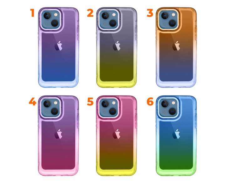 Funda Space Case Degradada con Cubre Camara de Colores para iPhone 13