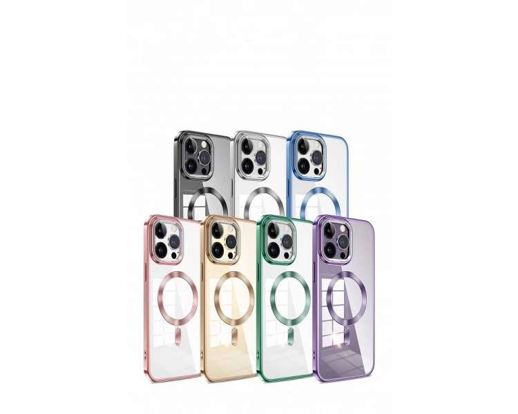 Funda Premium Silicona Aluminio Magsafe para iPhone 13 Pro Max 7-Colores