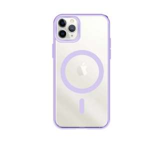 Funda Transparente Borde Color Magsafe para iPhone 11 Pro 6-Colores