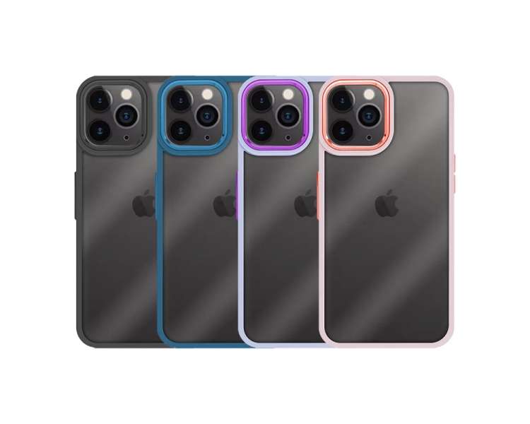 Funda Premium Antigolpe Transparente para iPhone 11 Pro Borde Camara Aluminio 6 Color