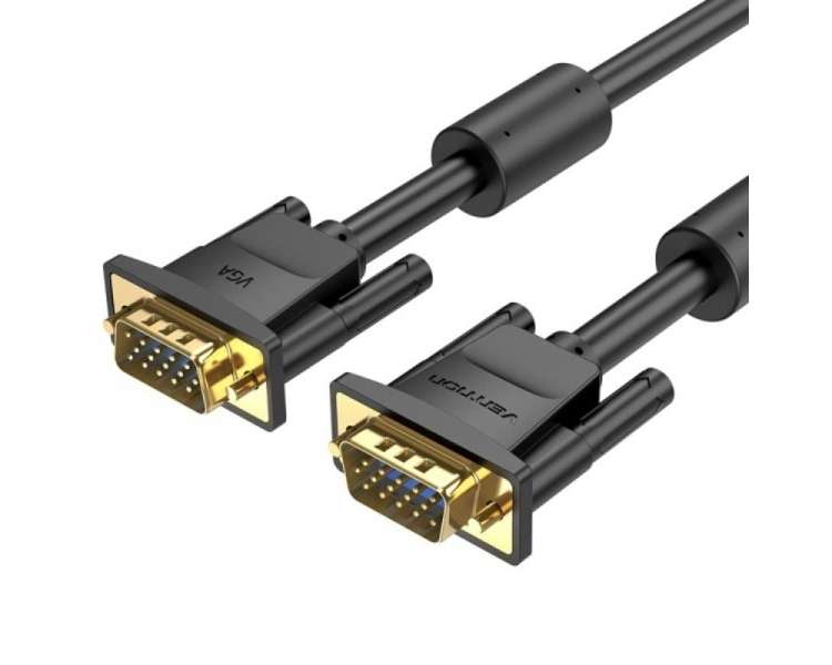 Cable svga vention daebh/ vga macho - vga macho/ 2m/ negro