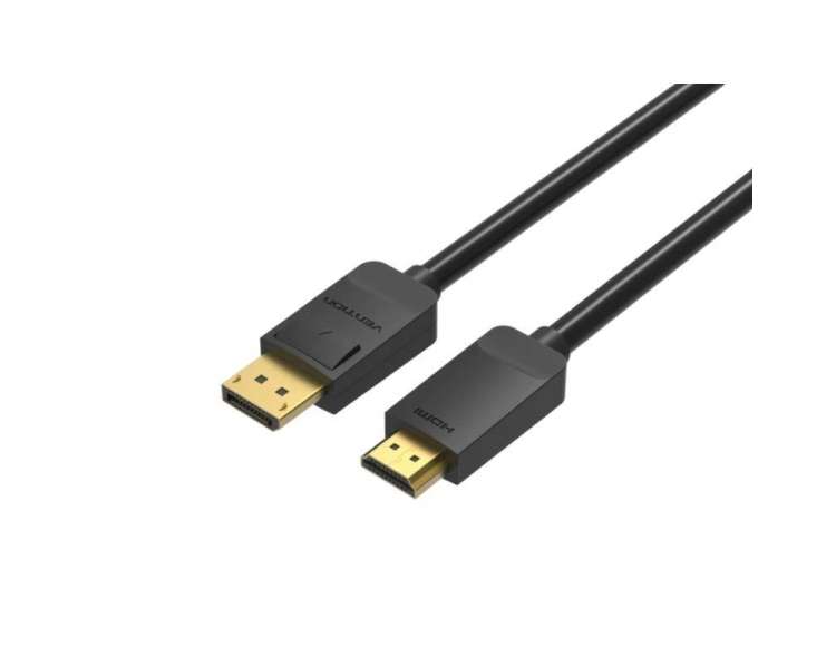 Cable conversor vention hadbg/ displayport macho - hdmi macho/ 1.5m/ negro