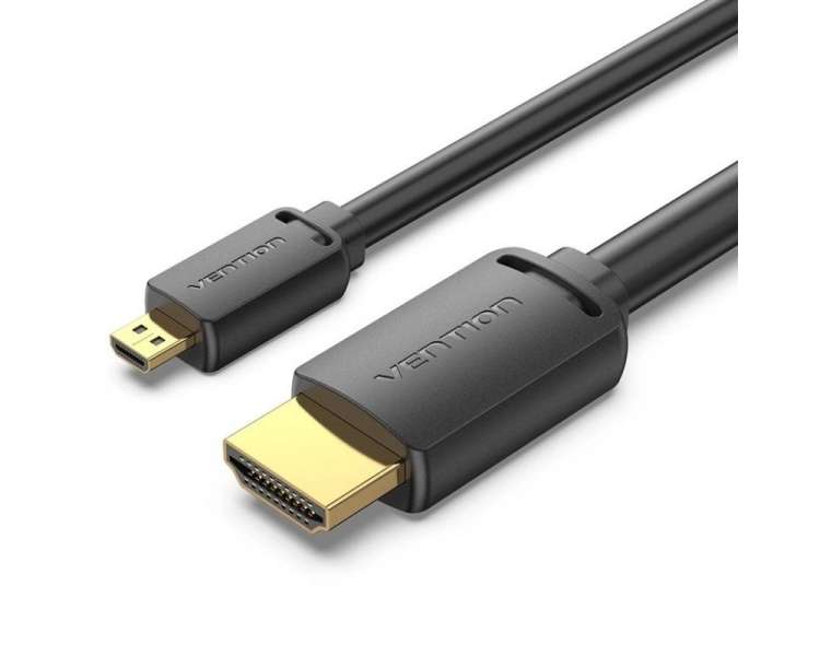 Cable micro hdmi 2.0 4k vention agibg/ hdmi macho - micro hdmi macho/ 1.5m/ negro