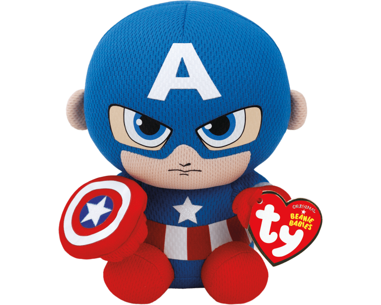 TY Plush - Beanie Boos - Captain America (Regular) (TY41189)