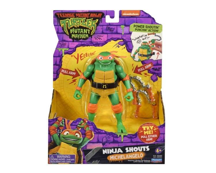 Turtles Mutant Mayhem - Power Sounds 14cm - Michelangelo