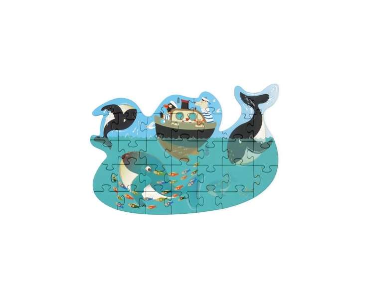 Scratch Europe - Contour puzzle - whales - (466181192)