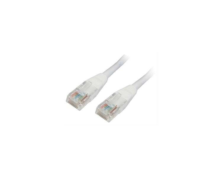 CABLE RED LATIGUILLO RJ45 CAT.5E UTP AWG24,3M BLANCO NANOCABLE