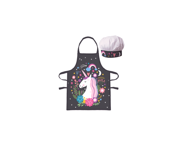 Kids Apron - Unicorn Grey (230005)