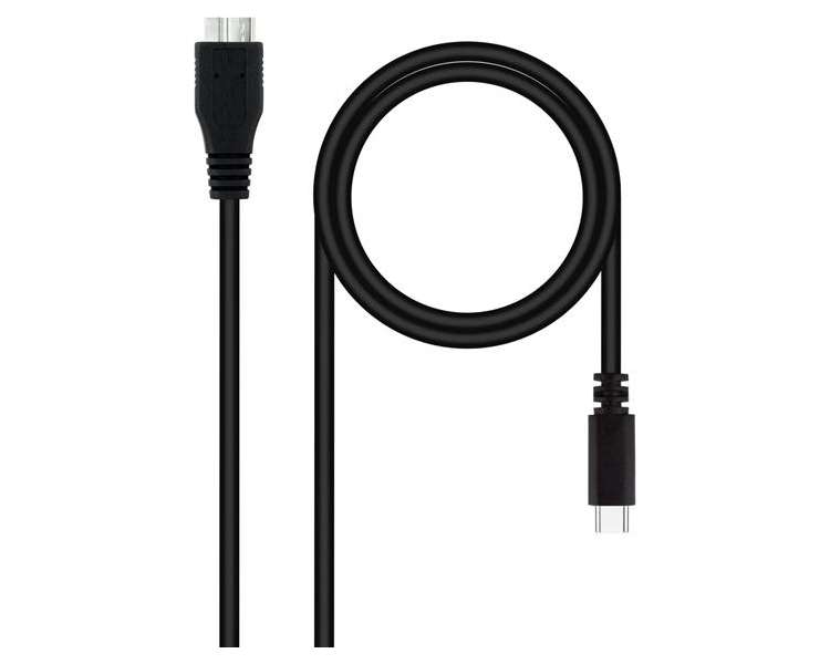 CABLE USB 3.0, USB-C/M-MICRO B/M NEGRO NANOCABLE