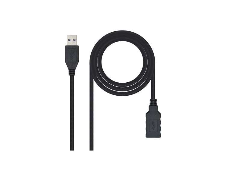 CABLE USB 3.0, TIPO A/M-A/H 3M NEGRO NANOCABLE