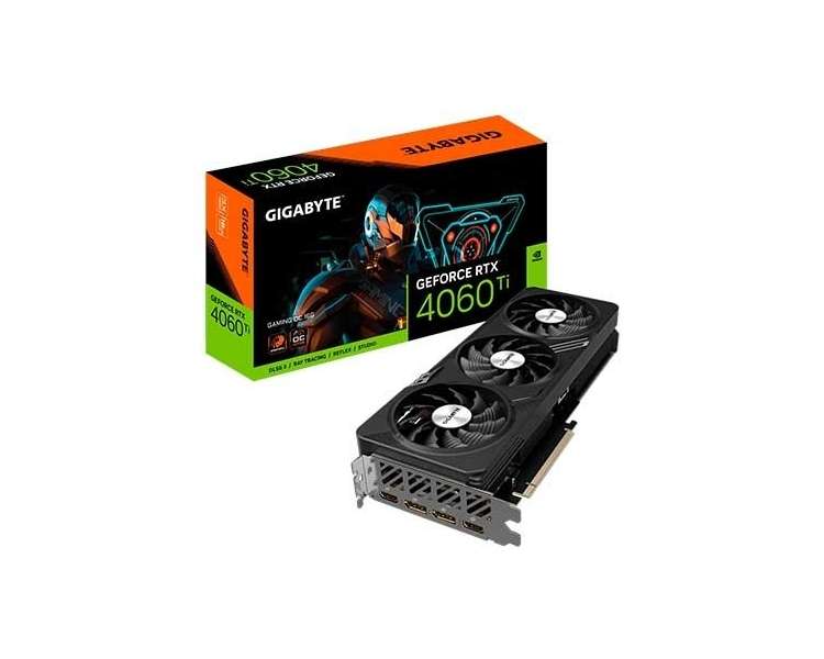 TARJETA GRÁFICA GIGABYTE RTX 4060TI GAMING OC 16G GDDR6