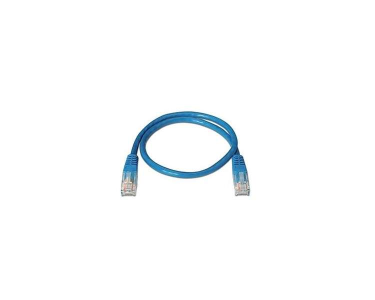 CABLE RED LATIGUILLO RJ45 CAT.6 UTP AWG24,2M AZUL NANOCABLE