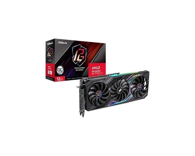 TARJETA GRÁFICA ASROCK RX 7700XT 12GB GDDR6 PHANTOM GAMING