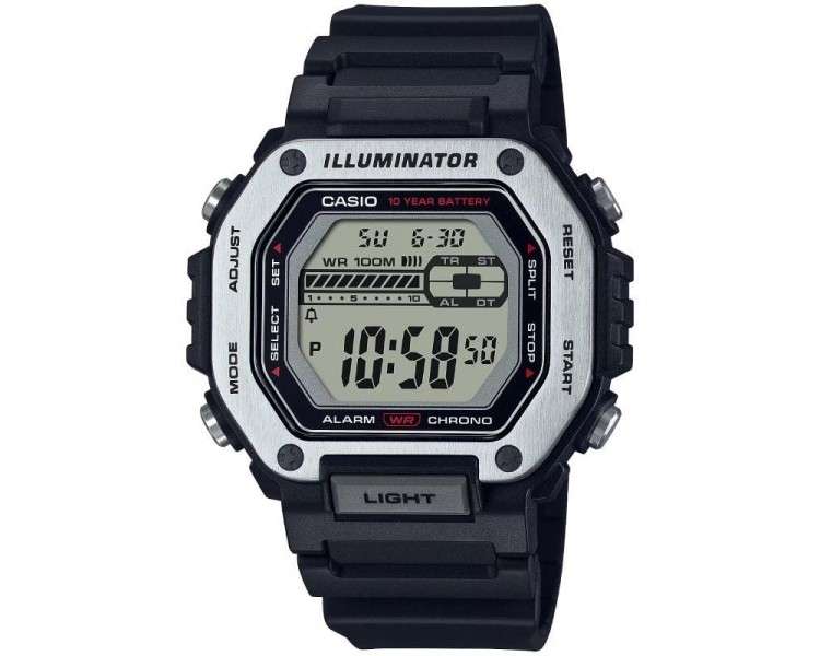 Reloj digital casio collection men mwd-110h-1avef/ 51mm/ negro