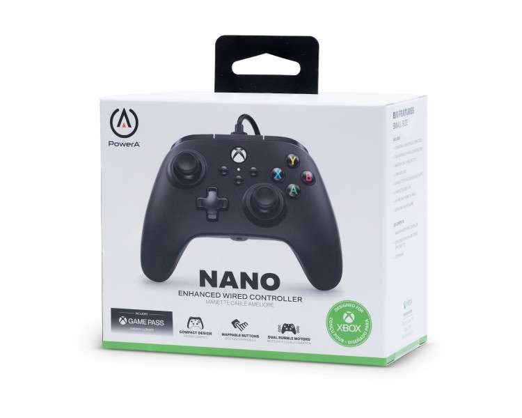 PowerA Nano Enhanced Wired Controller for Nintendo Switch - Black