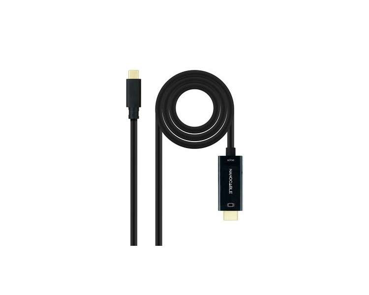 CABLE CONVERSOR USB-C/M A HDMI/M 4K@30HZ 3M NEGRO NANOCABLE