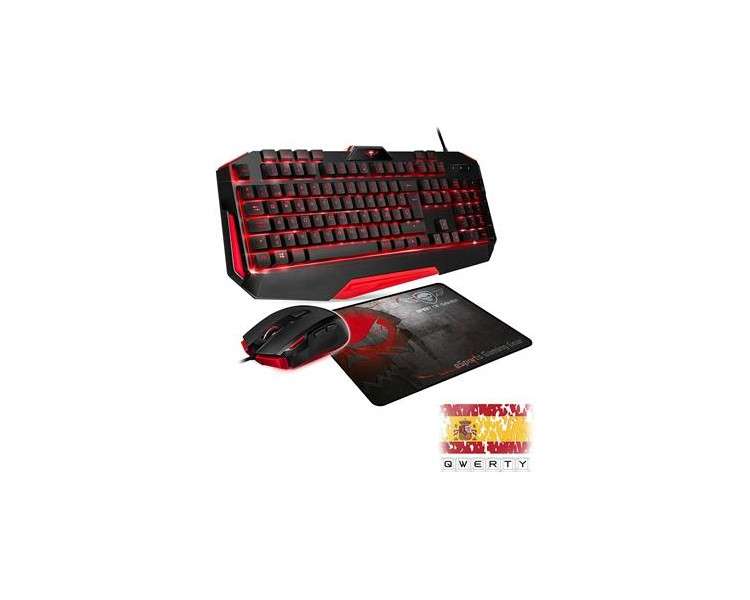 PRO GAMING PACK SPIRIT OF GAMER TECLADO + RATON + ALFOMBRILLA ESPAÑOL