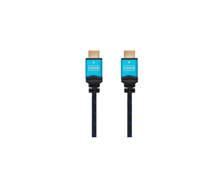 CABLE HDMI V2.0 4K 60HZ 18GBPS, AM-AM, NEGRO 5M NANOCABLE