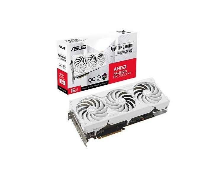 TARJETA GRÁFICA ASUS TUF RX 7800XT OC16GB WHITE GDDR6