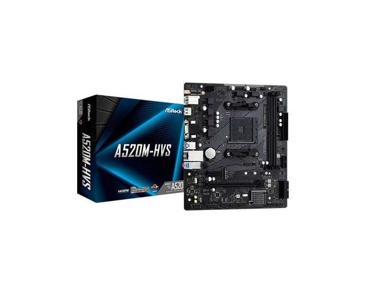 PLACA BASE ASROCK AM4 A520M-HVS