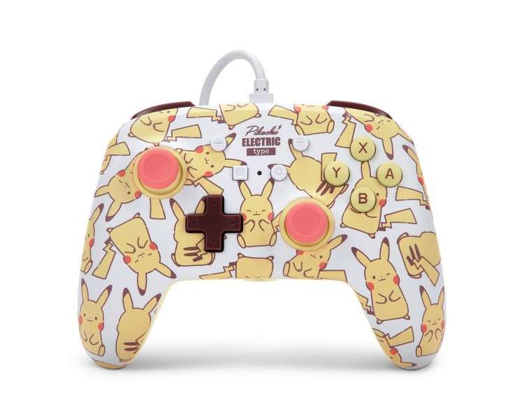 PowerA NSW ENH Con Cable Controller Controlador Mando - Pikachu Blush