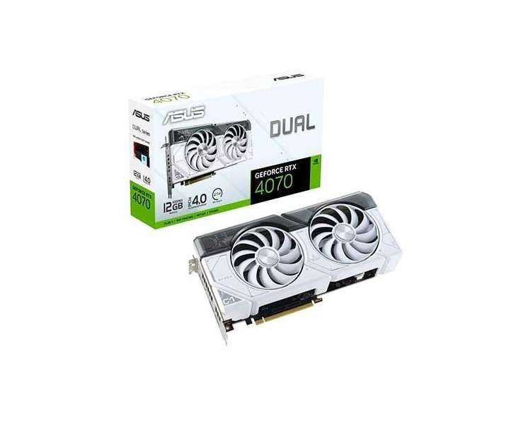 TARJETA GRÁFICA ASUS DUAL RTX 4070  WHITE 12GB