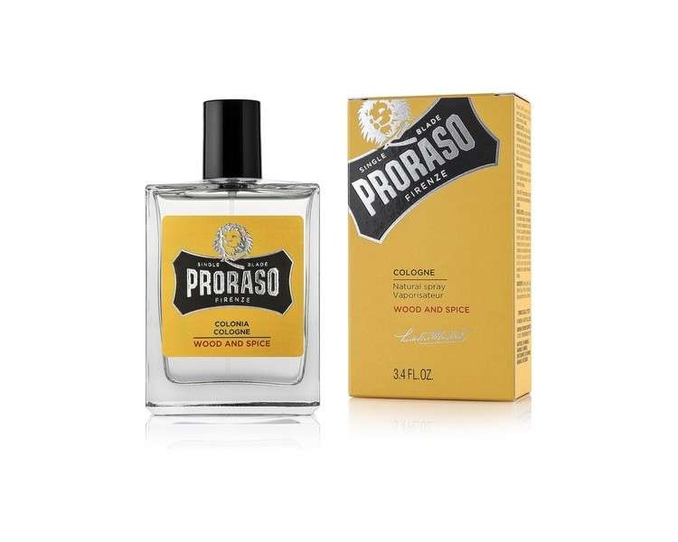 Proraso Wood and Spice Cologne 100ml Men's Fragrance with Earthy and Warm Notes