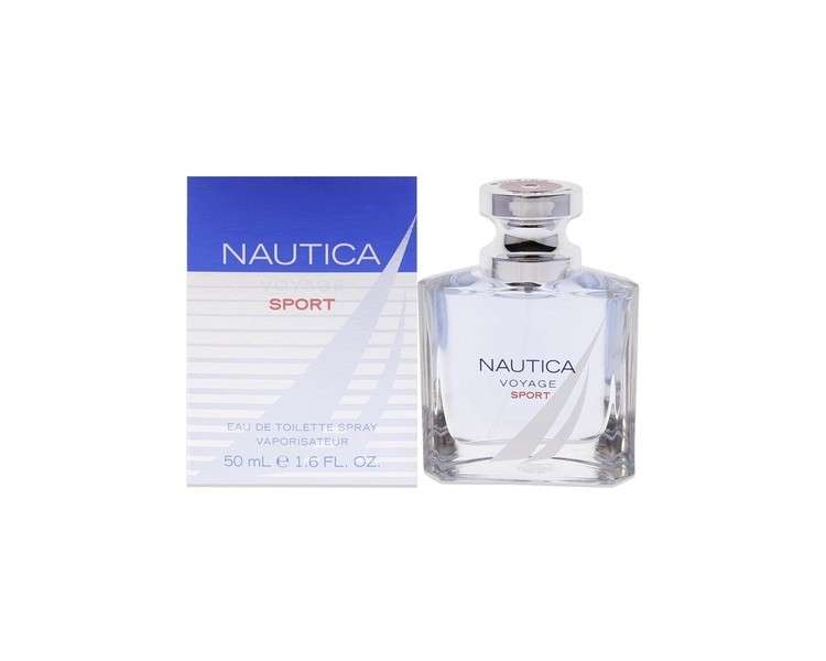 Nautica Voyage Sport Eau de Toilette Spray Vegan Formula Sophisticated Fresh Woody Blend 1.6oz