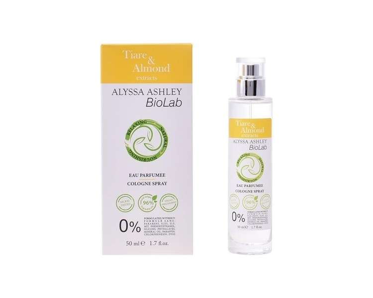 Alyssa Ashley Biolab Tiare & Almond Eau Parfumee Spray 50ml