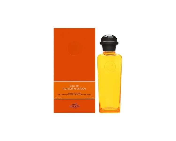 Hermes Eau de Mandarine Ambree Flacon Bottle and Natural Spray 6.7 Ounce