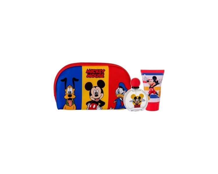 Disney Mickey Mouse Gift Set - Toiletry Bag, Eau de Toilette & Shower Gel 150ml