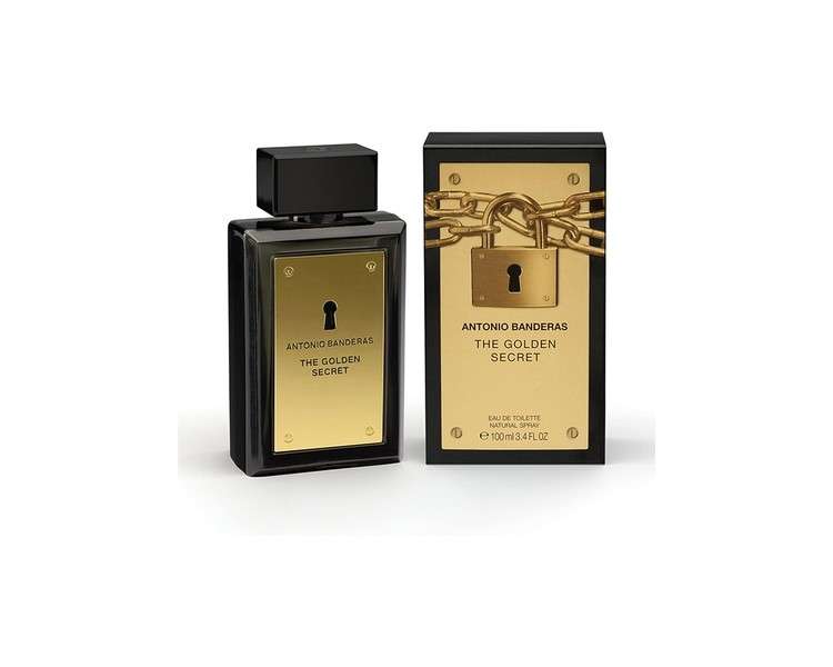 Antonio Banderas Perfumes The Golden Secret Eau de Toilette Spray for Men Long Lasting Masculine Casual and Elegant Fragrance Mint Apple and Spicy Notes Ideal for Day Wear 100ml