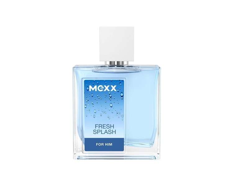 Mexx Fresh Splash For Him Eau de Toilette 50ml Citrus Scent Glass Spray Bottle